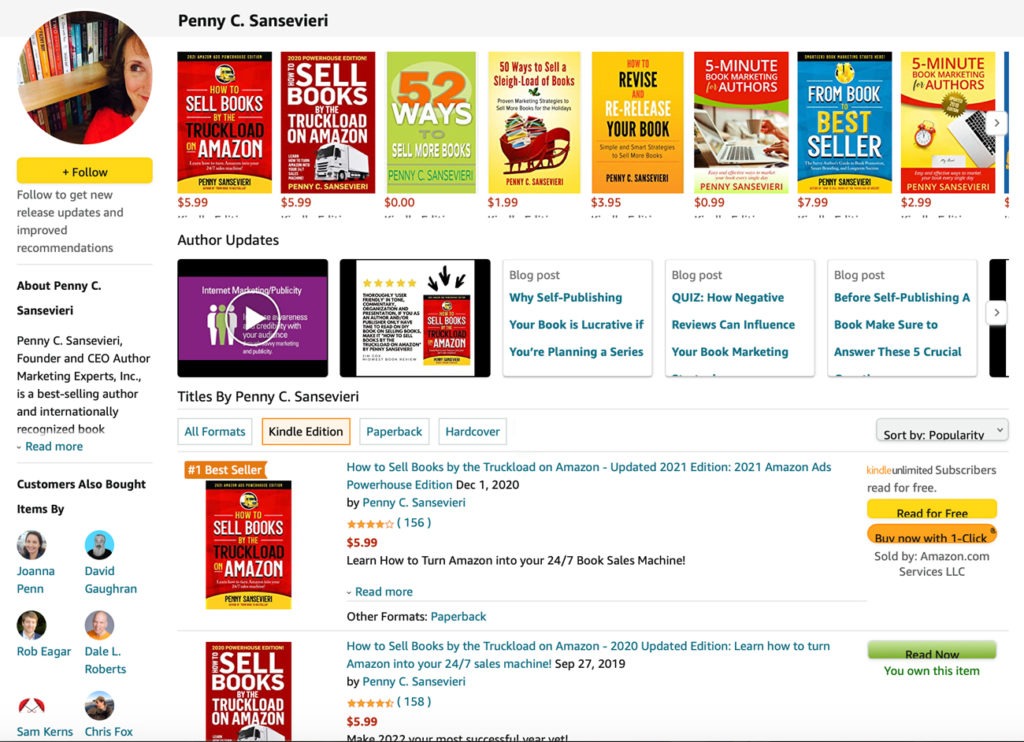 Amazon Author Page