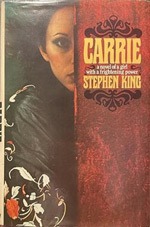 1974 cover for CARRIE by Stephen King
